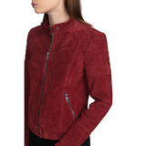 Suede Quilted Moto