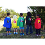 Luchador Rojo + Verde - Red + Green Mexican Wrestler Cape - Black
