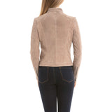 Suede Quilted Moto