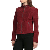 Suede Quilted Moto