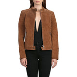 Suede Quilted Moto