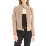 Suede Quilted Moto