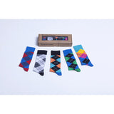 Men's 5-Pair Funky Argyle Socks