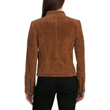 Suede Quilted Moto