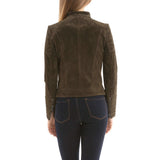 Suede Quilted Moto
