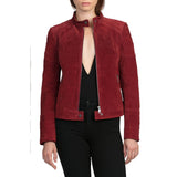 Suede Quilted Moto