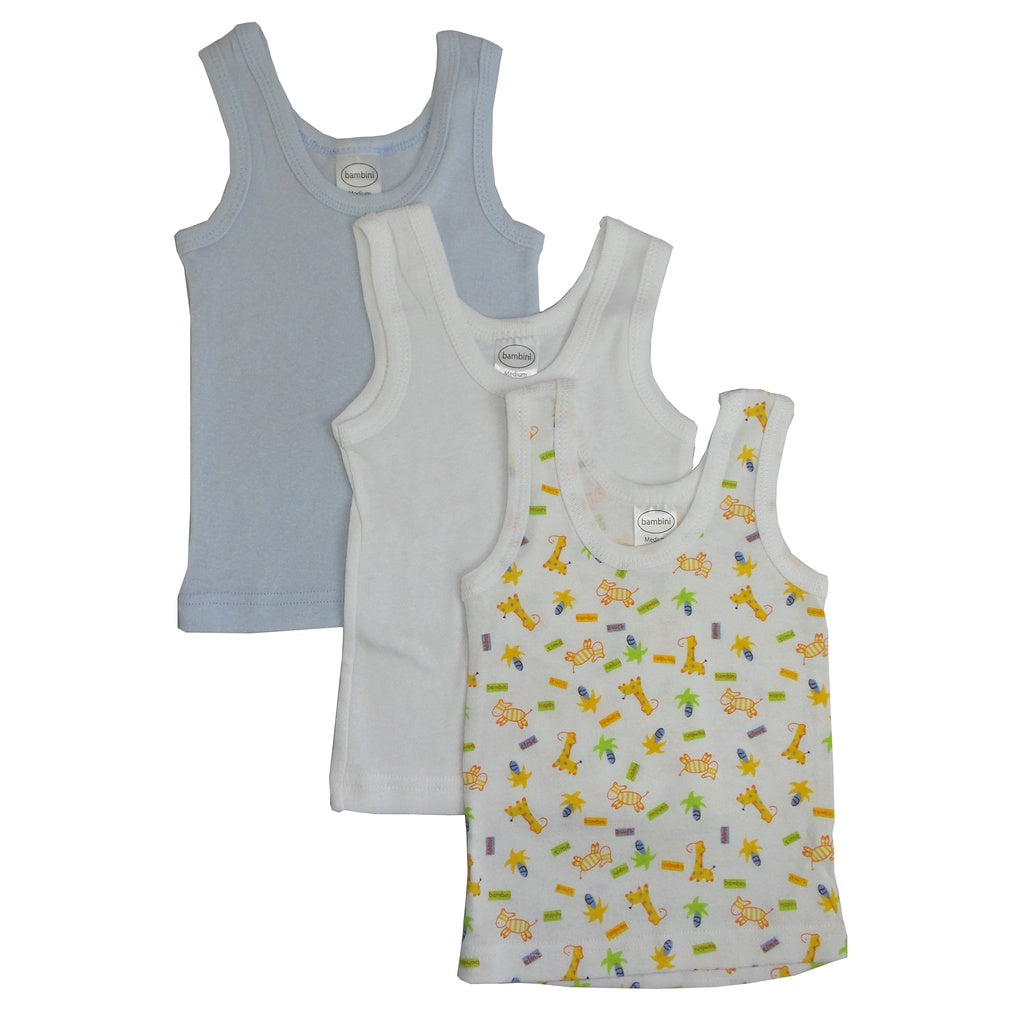 Bambini Boys Printed Tank Top Variety 3 Pack