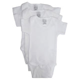 Bambini White Short Sleeve One Piece 3 Pack