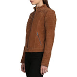 Suede Quilted Moto