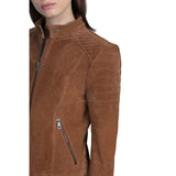 Suede Quilted Moto
