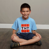 TNT - Minecraft Inspired - Kids Light Blue T-Shirt