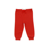 red cozy pants