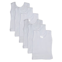 Bambini White Tank Top 6 Pack