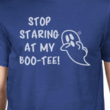 Stop Staring At My Boo-Tee Ghost Mens Royal Blue Shirt