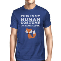 This Is My Human Costume Fox Mens Royal Blue Shirt