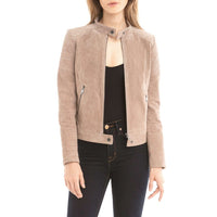 Suede Quilted Moto