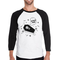 So Dead Inside Coffin Mens Black And White BaseBall Shirt