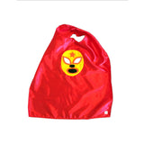 Kid's Cape and Shirt- Luchador Amarillo - Yellow Mexican Wrestler Toddler T-Shirt & Red Cape Combo
