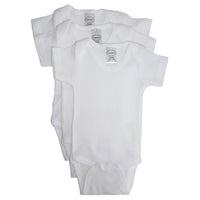 Bambini White Short Sleeve One Piece 3 Pack