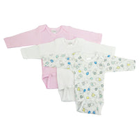 Bambini Girl's Long Sleeve Printed Onesie Variety Pack