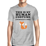 This Is My Human Costume Fox Mens Grey Shirt
