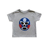 Kid's Cape and Shirt-Luchador Azul - Blue Mexican Wrestler Toddler T-Shirt & Green Cape Combo