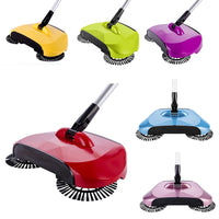New Hand Push Sweeping Machine Stainless Steel Magic Broom Dustpan Handle Household Cleaning Hard Floor Sweeper Cleaner Tool