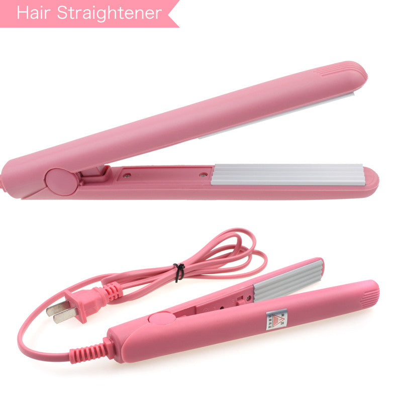 Mini Curls Hair Straightener Iron Pink Ceramic Electronic Chapinha Nano Titanium Straightening Corrugated Curling Styling Tools