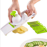 OUOH Mandoline Slicer Vegetables Cutter with 5 Stainless Steel Blade Carrot Grater Onion Dicer Slicer Kitchen Accessories